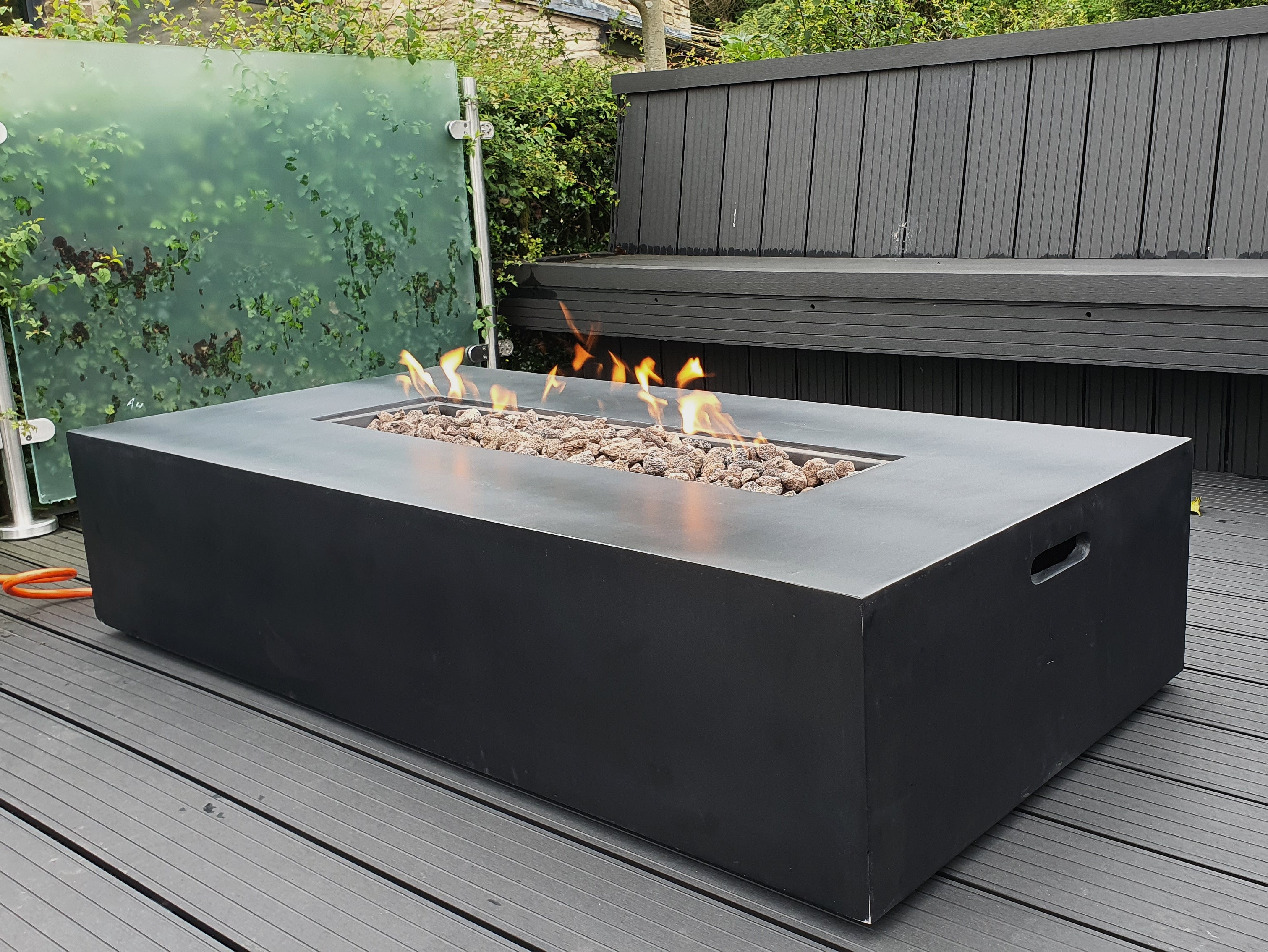 Rectangular Coffee Table Fire Pit